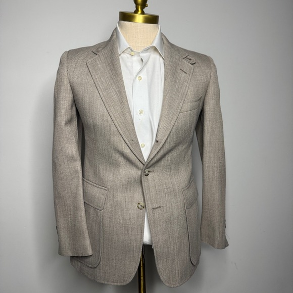 1960s Vtg CricketeerBlazer Sport Coat Mens 38R Tan Tweed‎